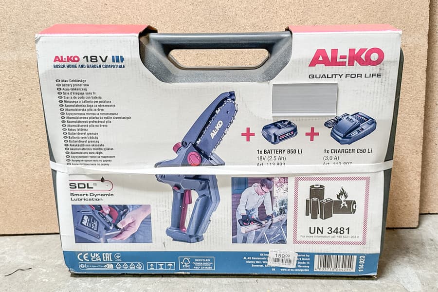 Akku Minikettensäge AL-KO CSM 1815, originalverpackt